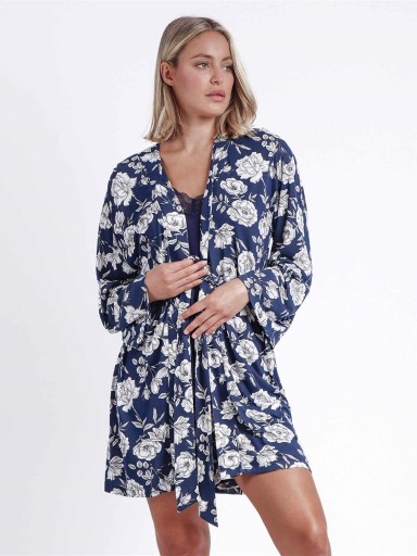 NAVY LADY'S DRESSING GOWN ADMAS 67000
