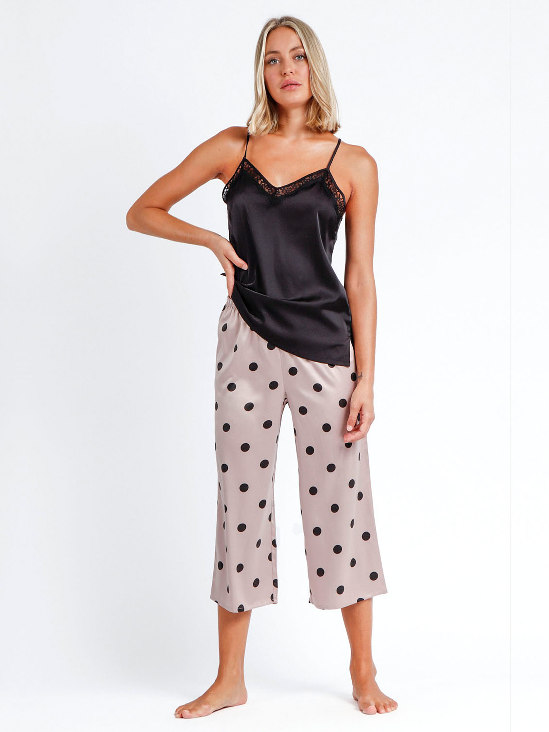 PIJAMA PARA MUJER PALAZZO ELEGANTE LUNARES ADMAS 60139