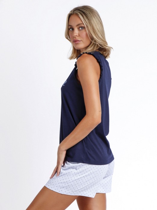 PIJAMA SENHORA STRIPES & DOTS ADMAS 60155