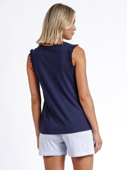 PIJAMA SENHORA STRIPES & DOTS ADMAS 60155