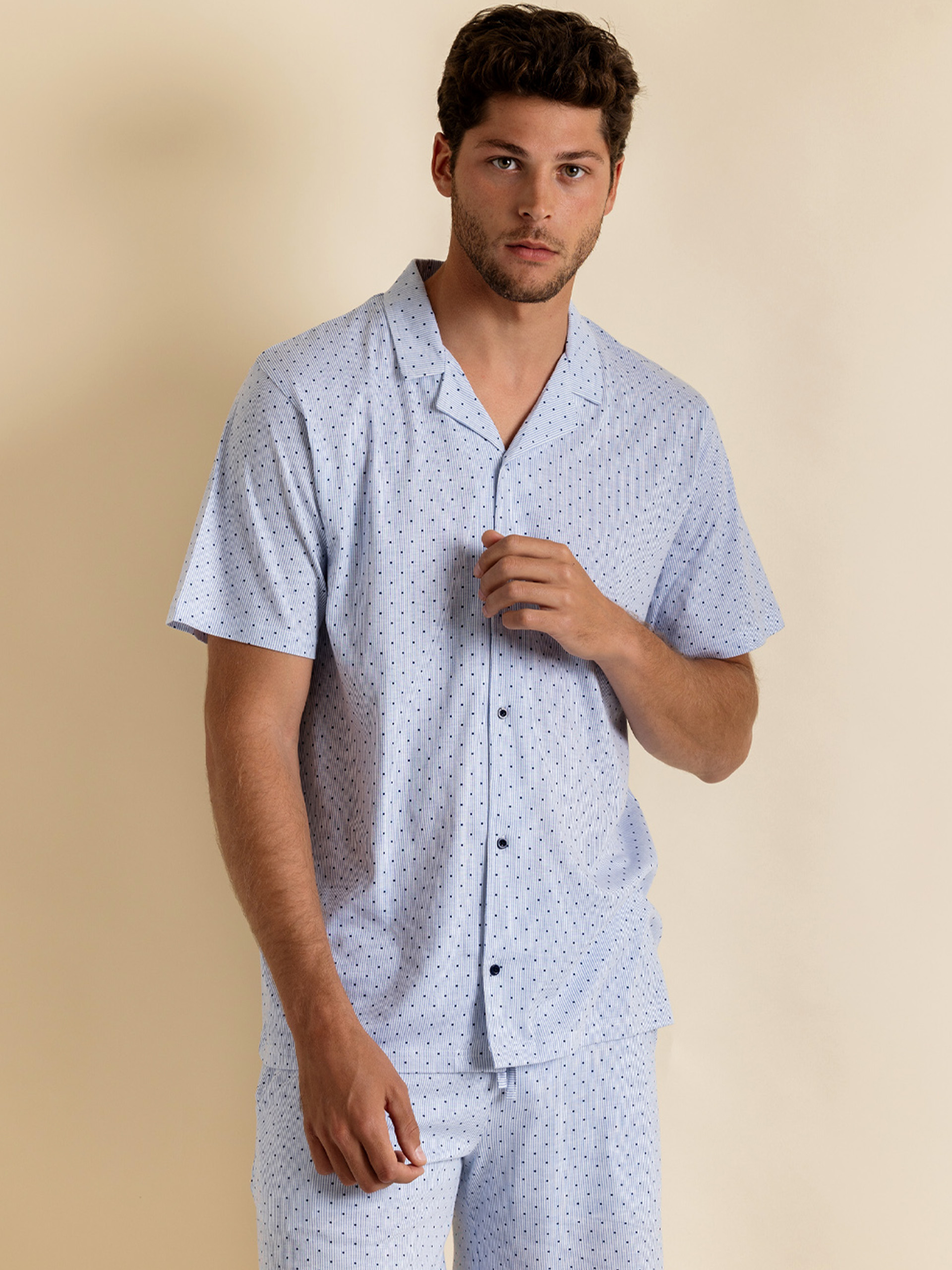 PAJAMAS FOR MEN STRIPES & DOTS ADMAS 60253