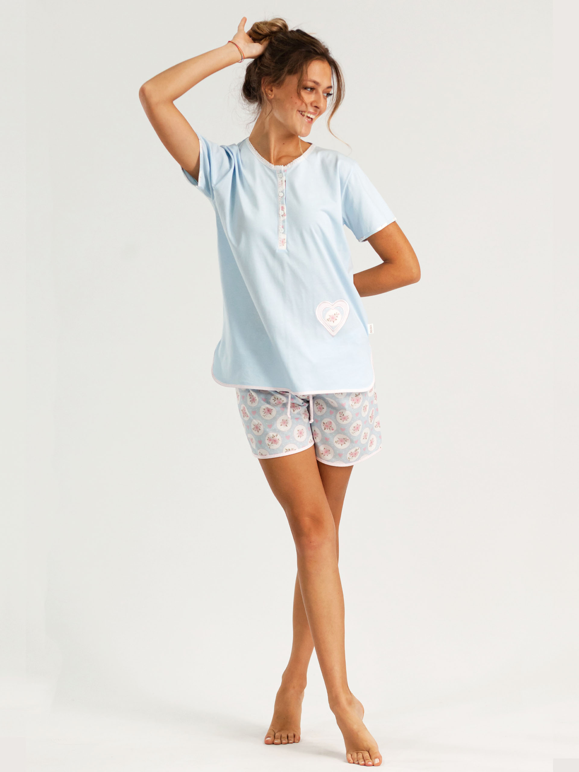 PIJAMA DE MUJER CON PANTALÓN CORTO MIRA 8740MV