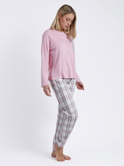 PIJAMA SENHORA TAPETA SOFT PINK PARADISE ADMAS 60083