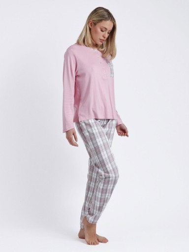 PIJAMA SEORA TAPETA SOFT PINK PARADISE ADMAS 60083