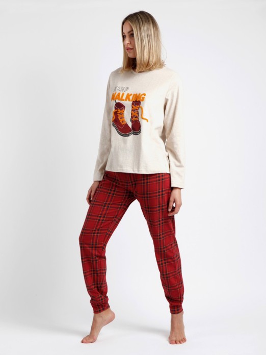 PIJAMA SENHORA KEEP WALKING ADMAS 60248