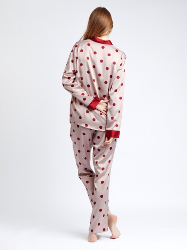 PIJAMA SEORA ABIERTO ELEGANTE LUNARES ADMAS 60238