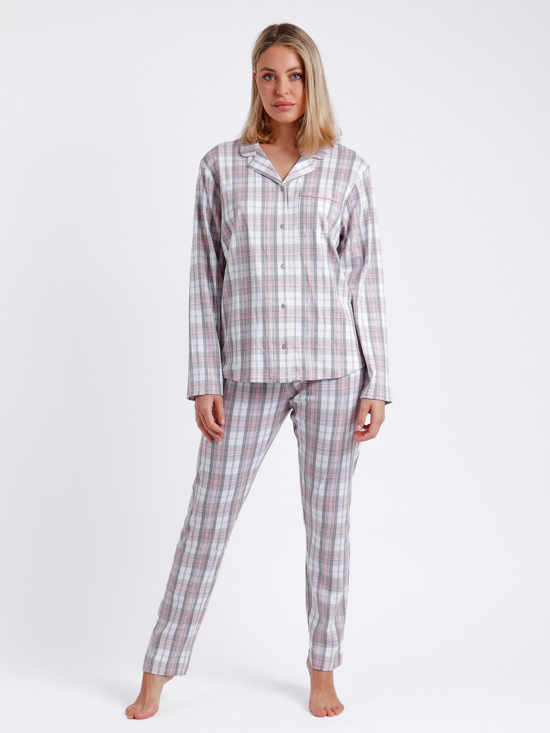 PIJAMA SEÑORA ABIERTO SUAVE ROSA PARAÍSO ADMAS 60082