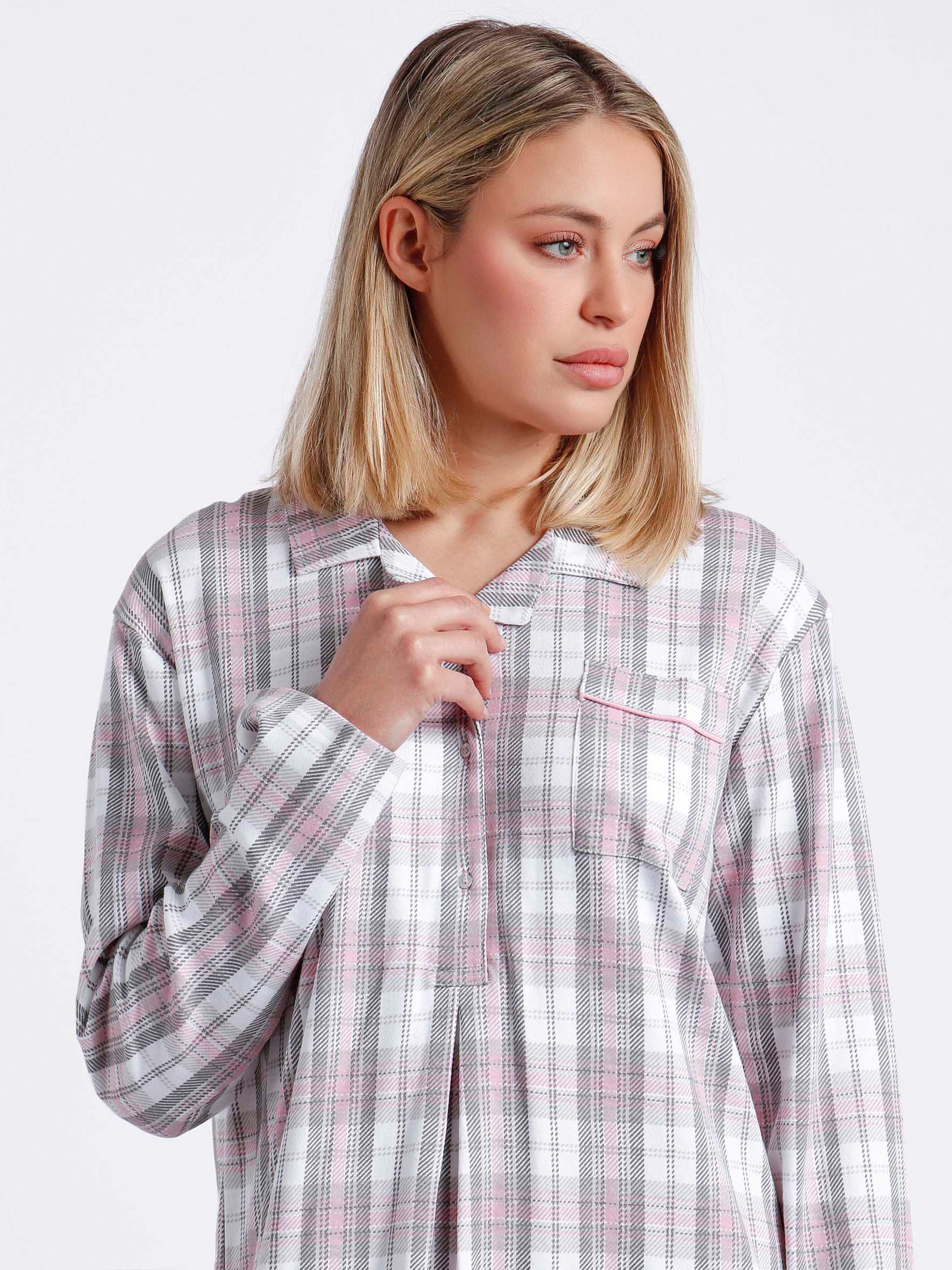 PIJAMA SEÑORA ABIERTO SUAVE ROSA PARAÍSO ADMAS 60082