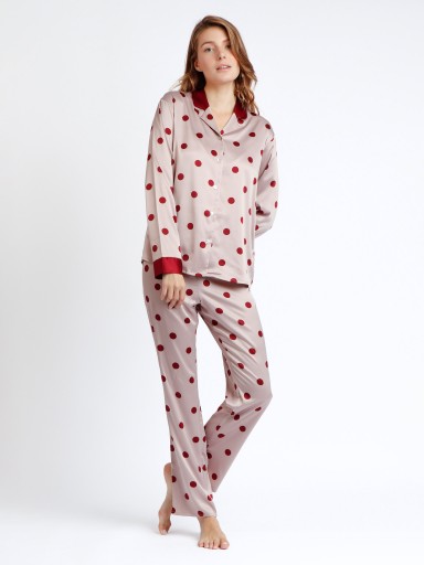 PIJAMA SENHORA ABERTO ELEGANT DOTS ADMAS 60238