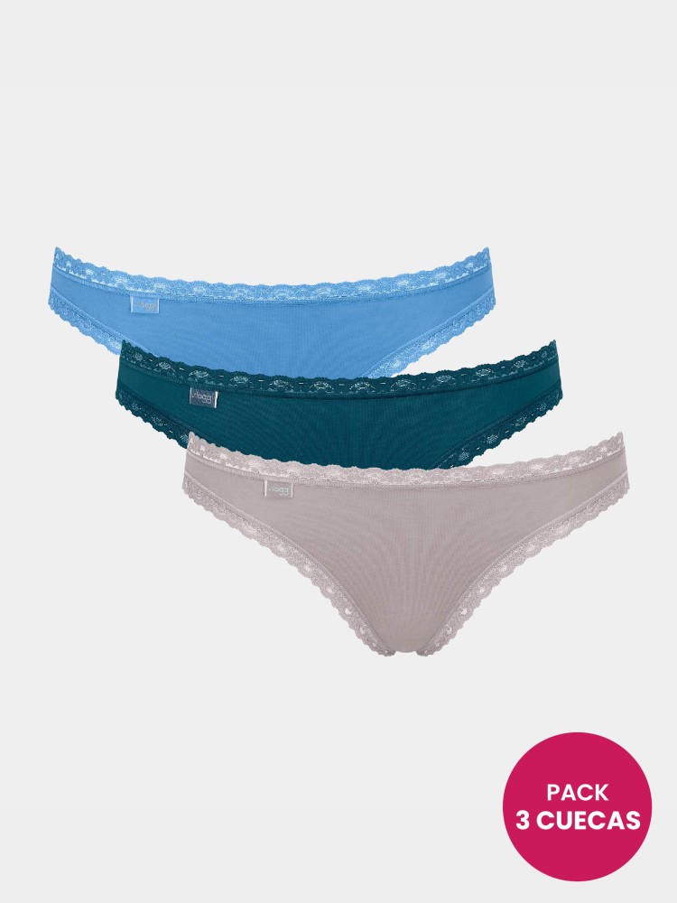 SLOGGI Women's Underwear 24/7 Weekend Tanga C3P -10197969-V006