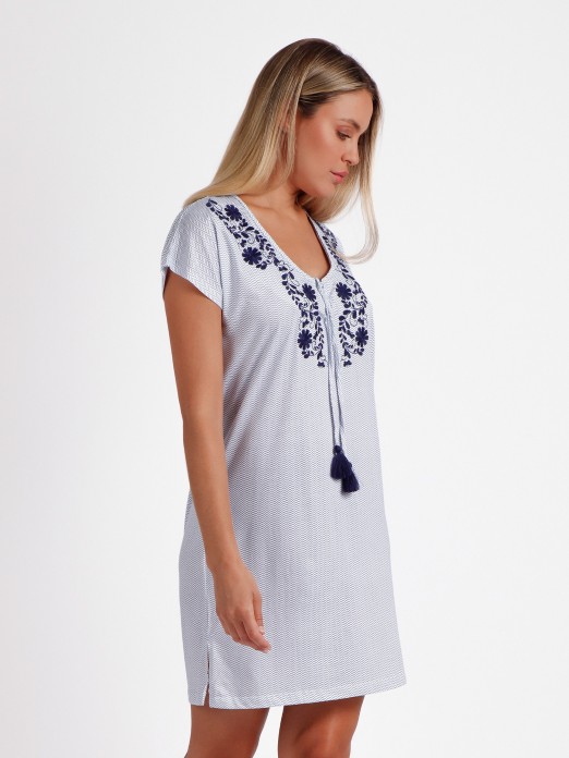 CAMISA DORMIR SENHORA BLUE AND BLUE MOD A ADMAS 61214