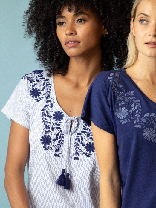 CAMISA DORMIR SENHORA BLUE AND BLUE MOD A ADMAS 61214
