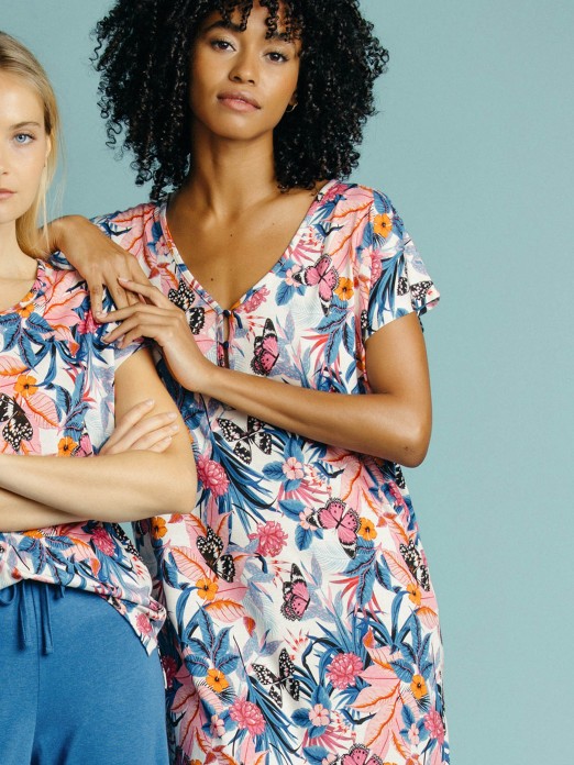 CAMISA DORMIR SENHORA BUTTERFLIES C ADMAS 61230