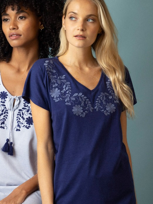 PIJAMA SENHORA BLUE AND BLUE MOD C ADMAS 62055
