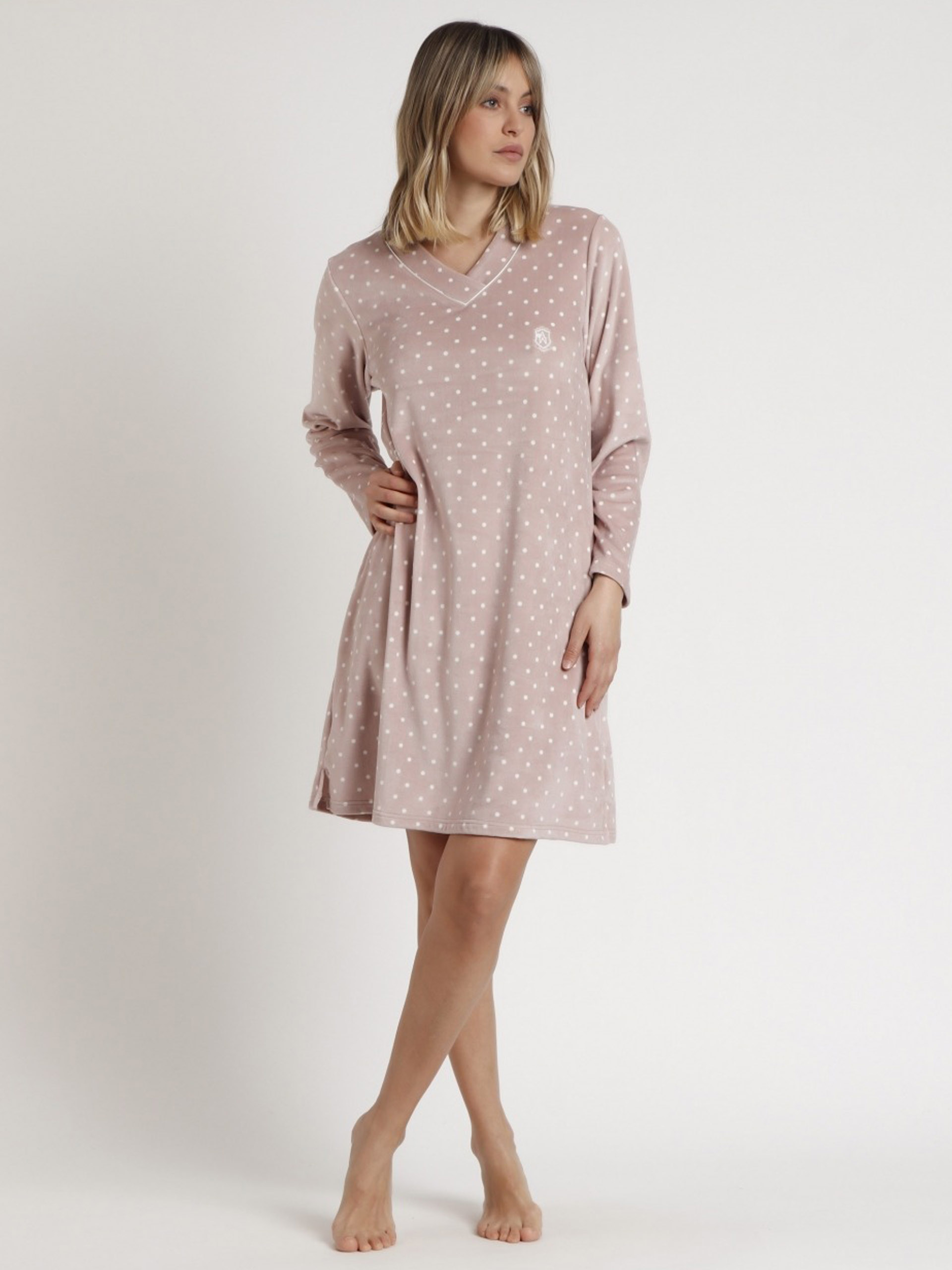 LADIES SHIRT DOTS LACE H ADMAS 61310