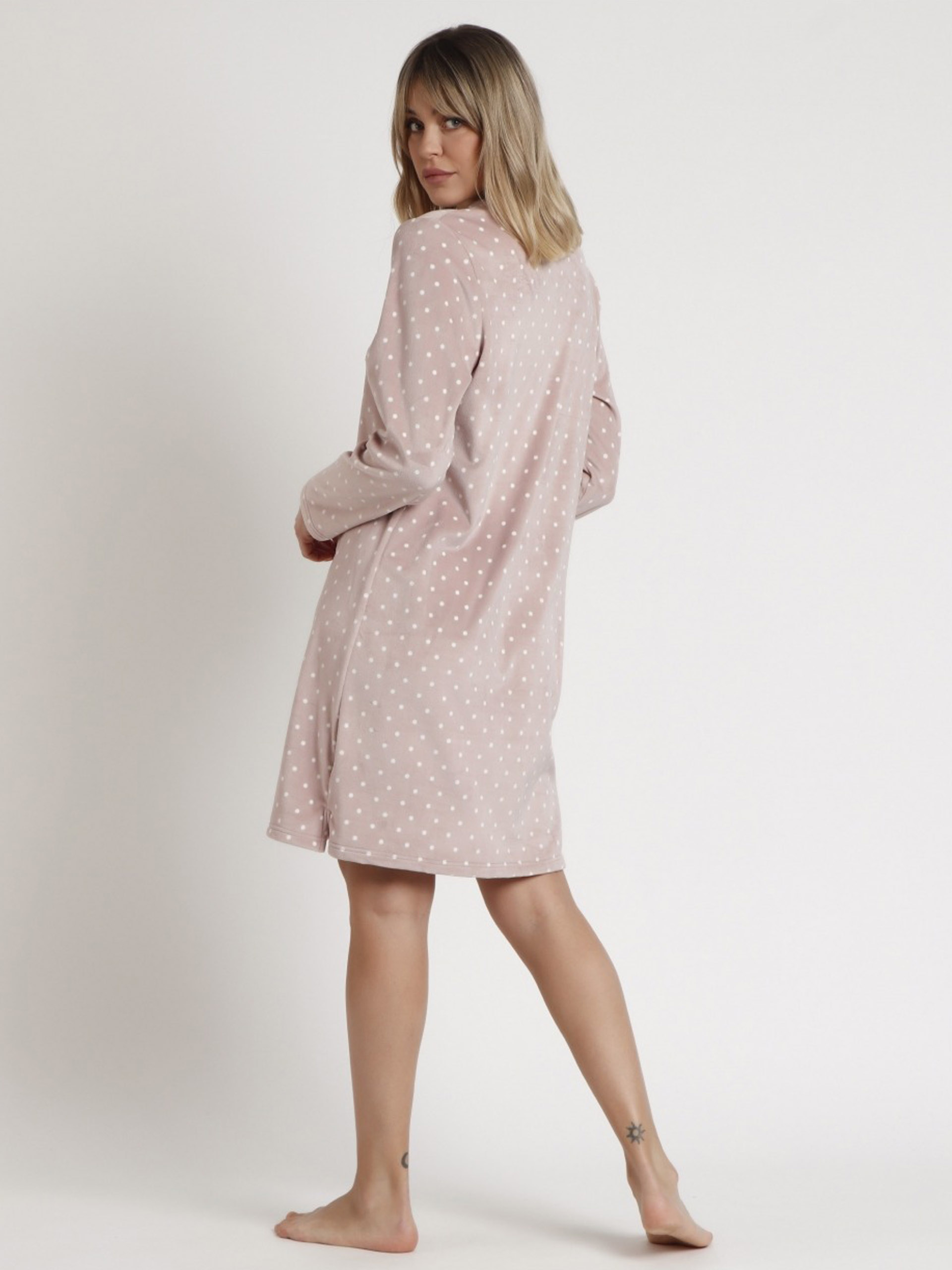 LADIES SHIRT DOTS LACE H ADMAS 61310