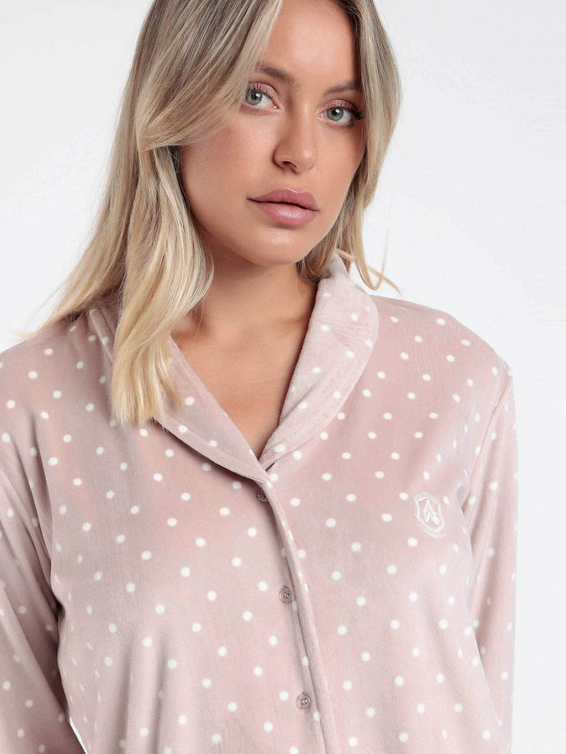 LADY'S PAJAMAS DOTS LACE G ADMAS 62650