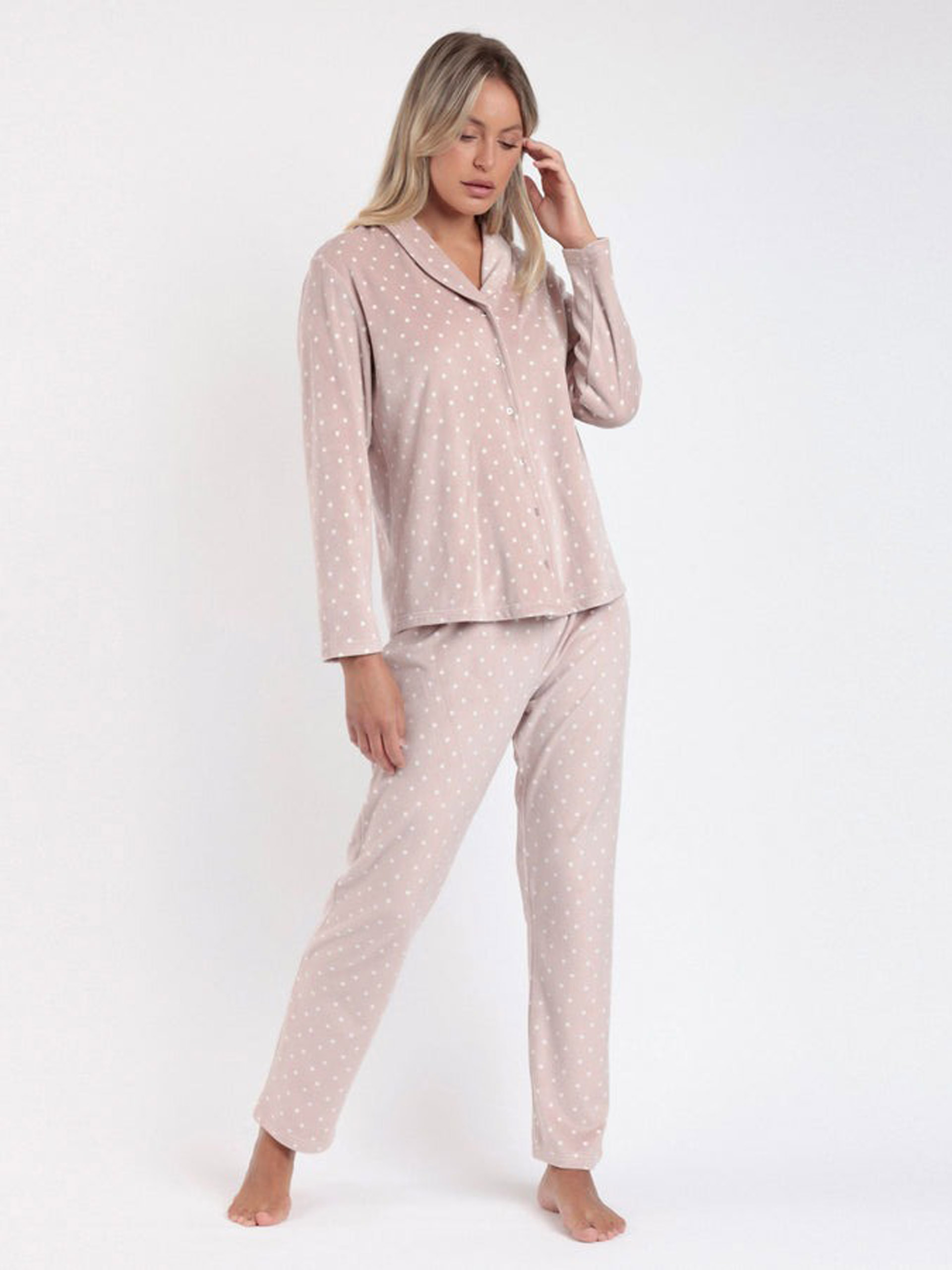 LADY'S PAJAMAS DOTS LACE G ADMAS 62650