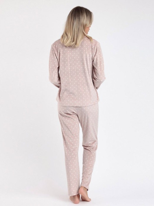 PIJAMA SEÑORA LUNARES ENCAJE G ADMAS 62650