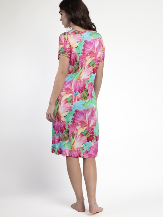 ADMAS GARDEN WOMEN´S BRIGHT FLOWERS SHORT-SLEEVED SWEATER 61327