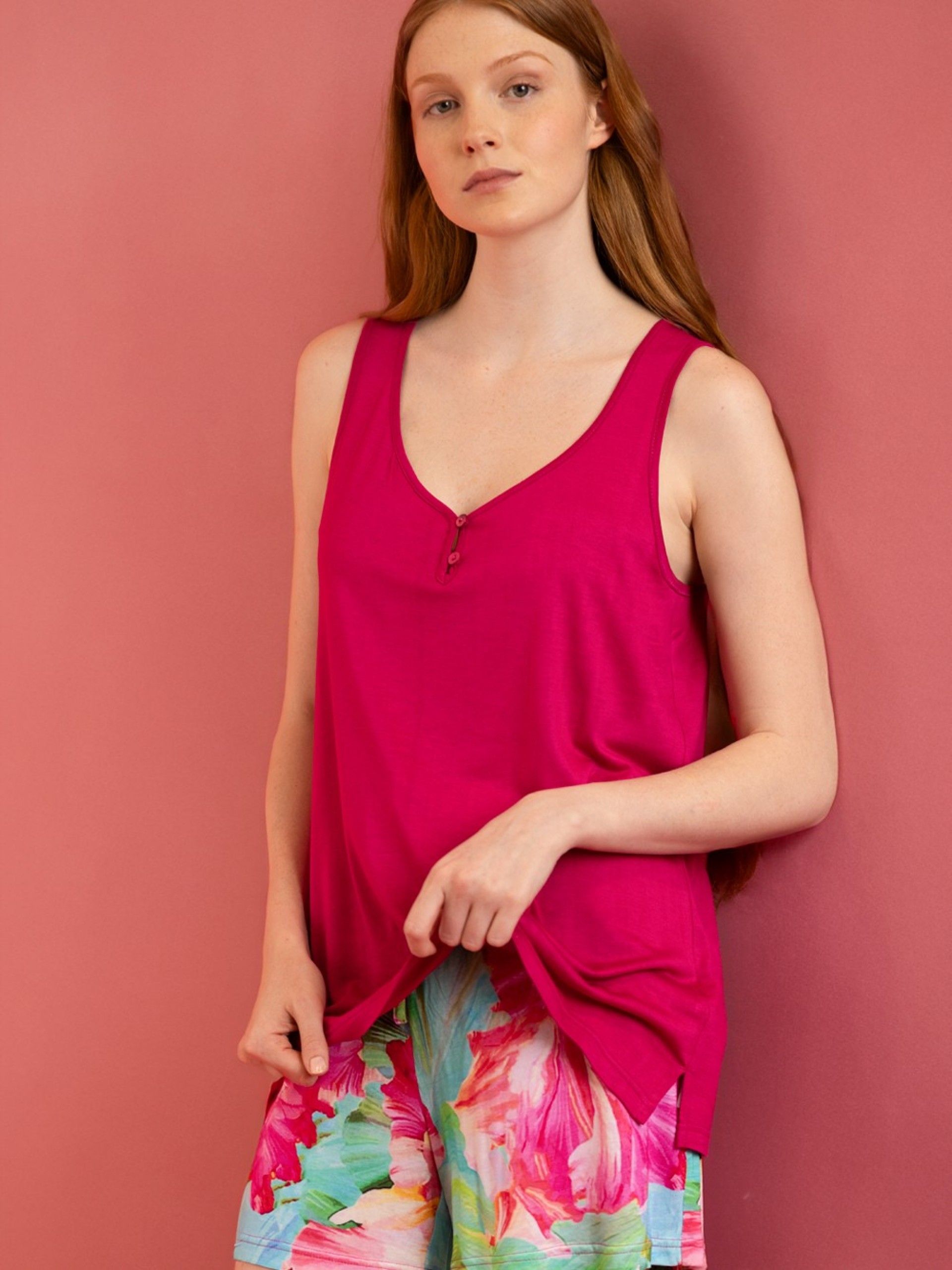 ADMAS GARDEN PIJAMA SIN MANGAS BRIGHT FLOWERS PARA MUJER 63041