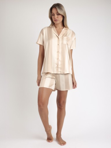 PIJAMA SENHORA ABERTO ADMAS LUXE STRIPES 63091 PIJAMA SENHORA ABERTO ADMAS LUXE STRIPES 63091