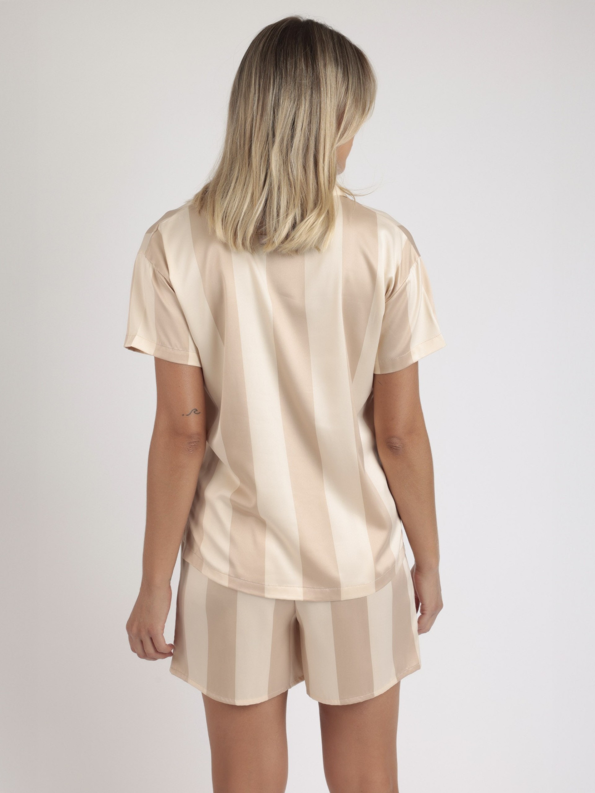 PIJAMA SENHORA ABERTO ADMAS LUXE STRIPES 63091