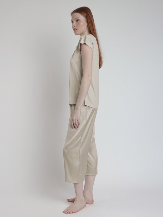 PIJAMA SENHORA C/ CALÇA ADMAS SATIN AND GUIPUR 63098