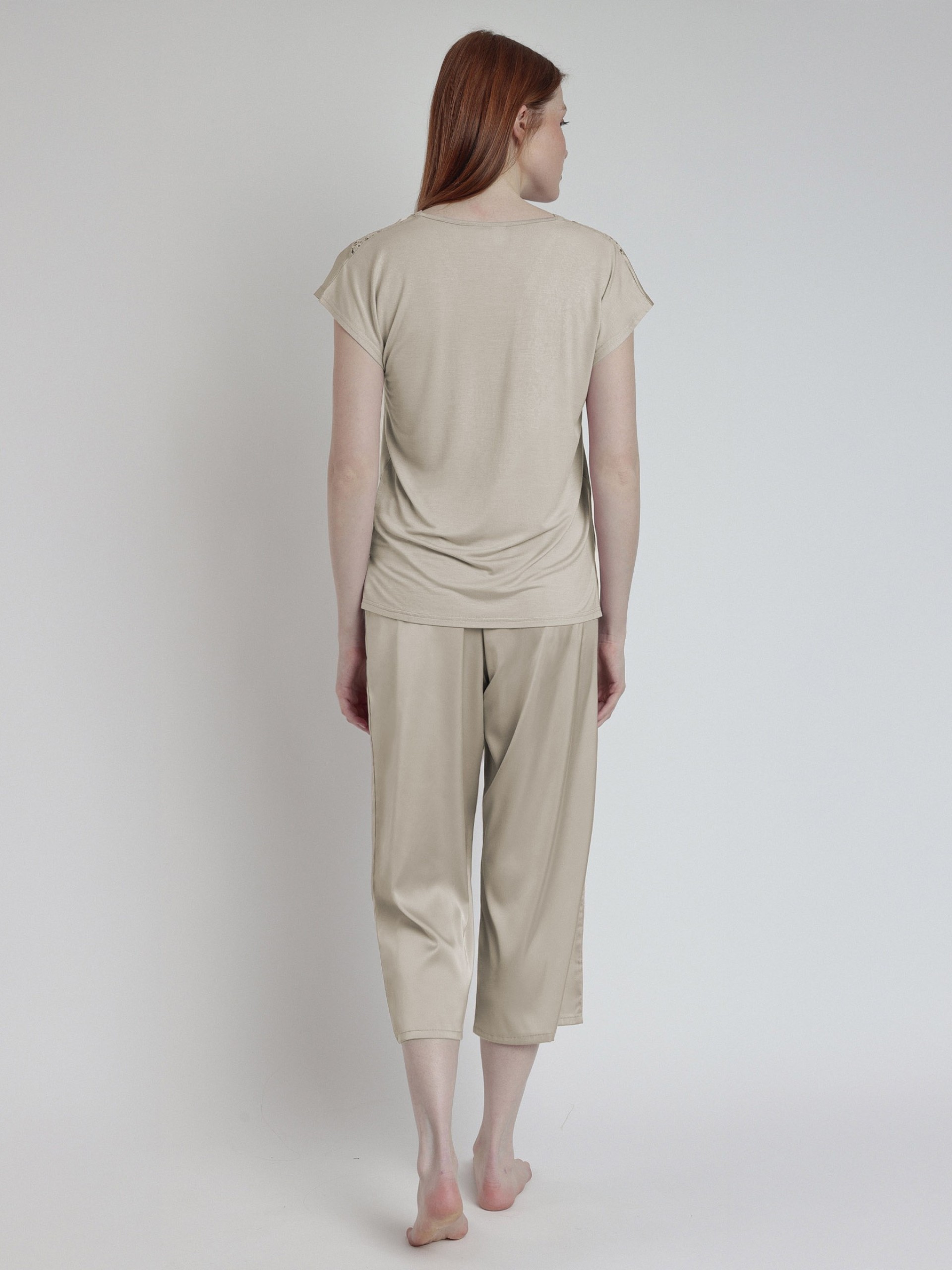 ADMAS CLASSIC PIJAMA MANGA CAÍDA SATIN AND GUIPUR PARA MUJER 63098