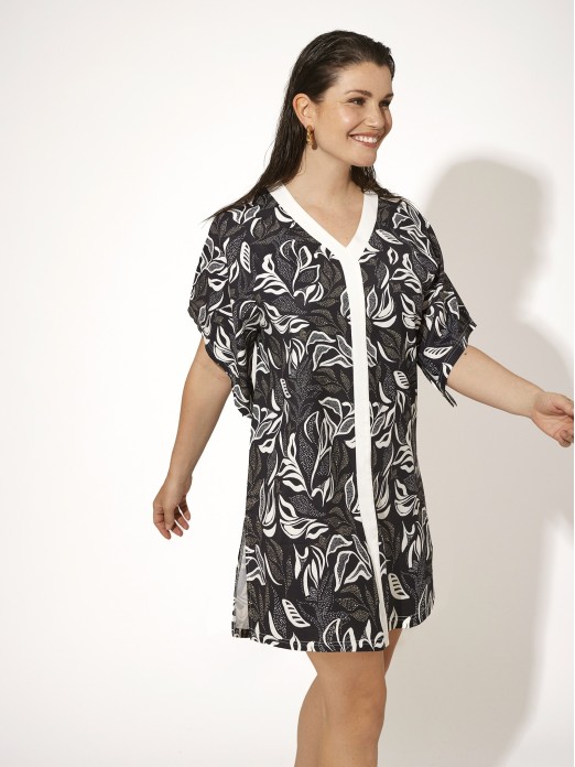 KAFTAN PROMISE BLACK NACAR S10357