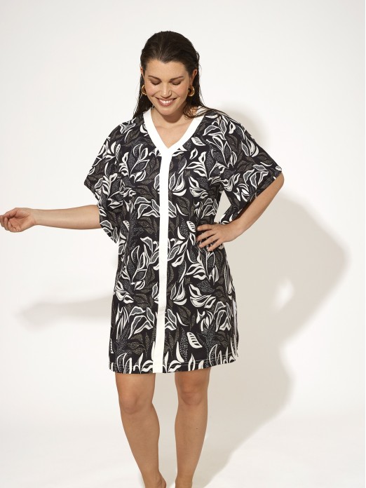 KAFTAN PROMISE BLACK NACAR S10357