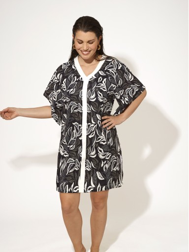 KAFTAN PROMISE BLACK NACAR S10357
