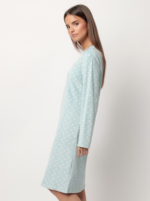 LADIES SHIRT DOTS LACE H ADMAS 61310
