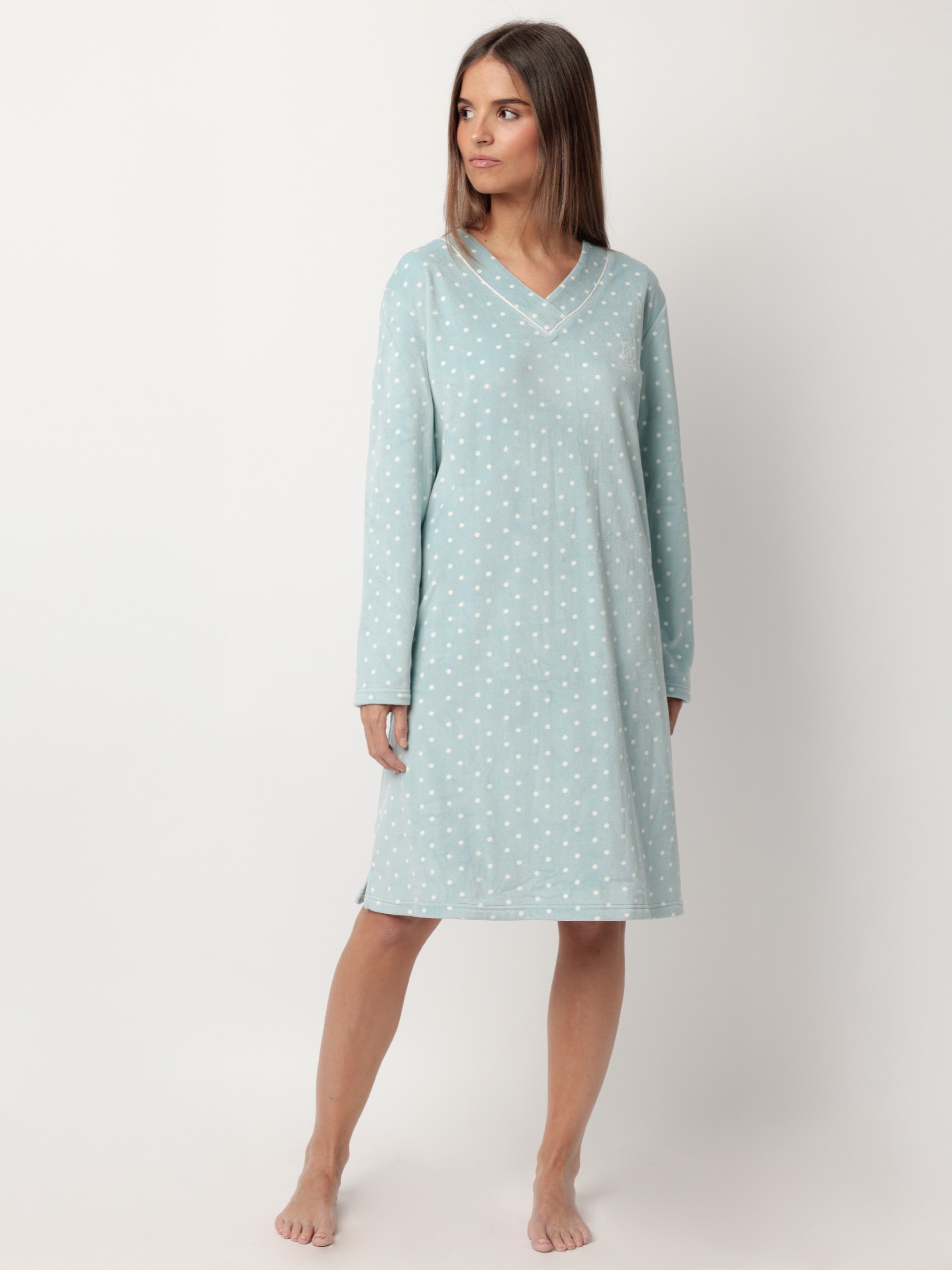 LADIES SHIRT DOTS LACE H ADMAS 61310