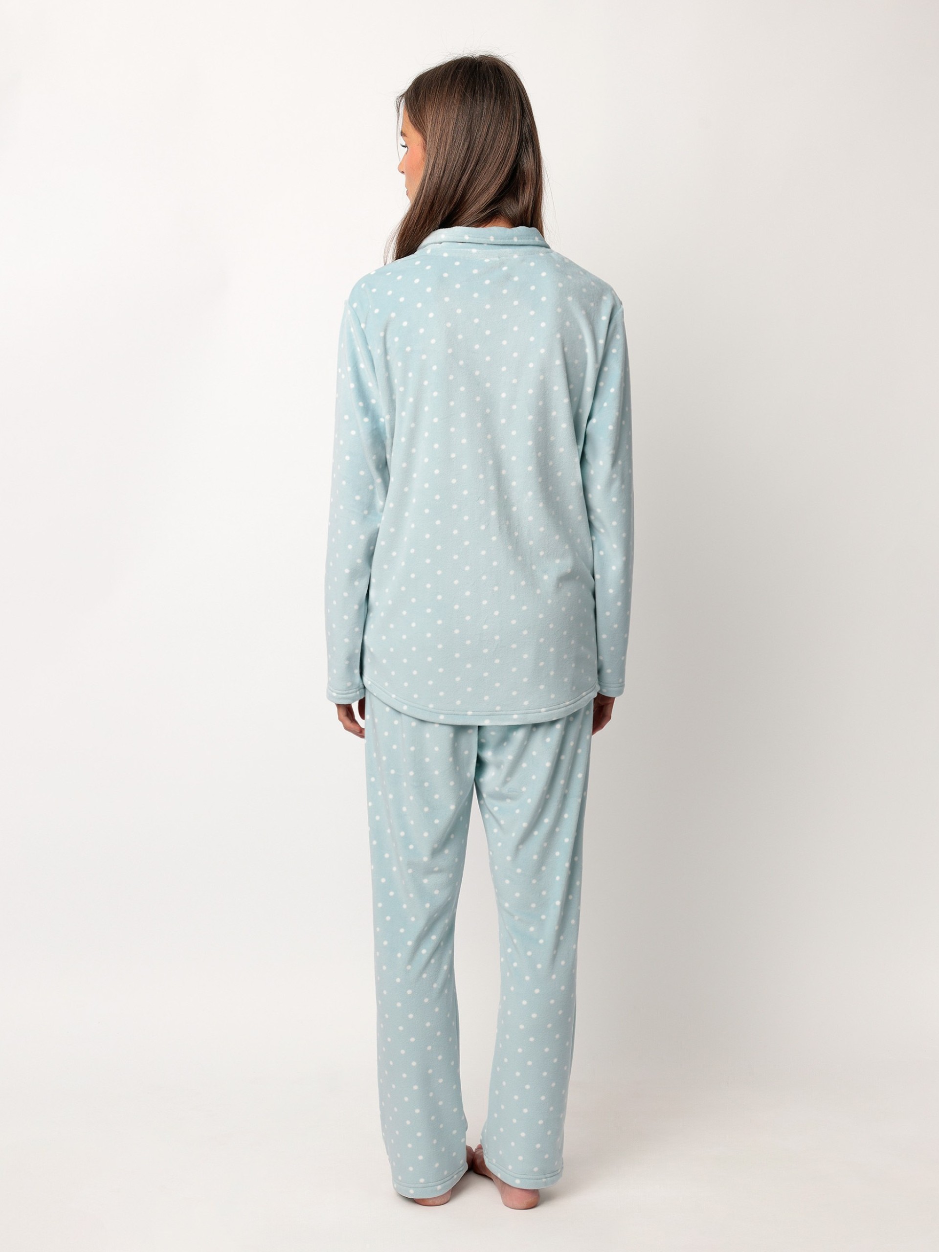 PIJAMA SEÑORA LUNARES ENCAJE G ADMAS 62650