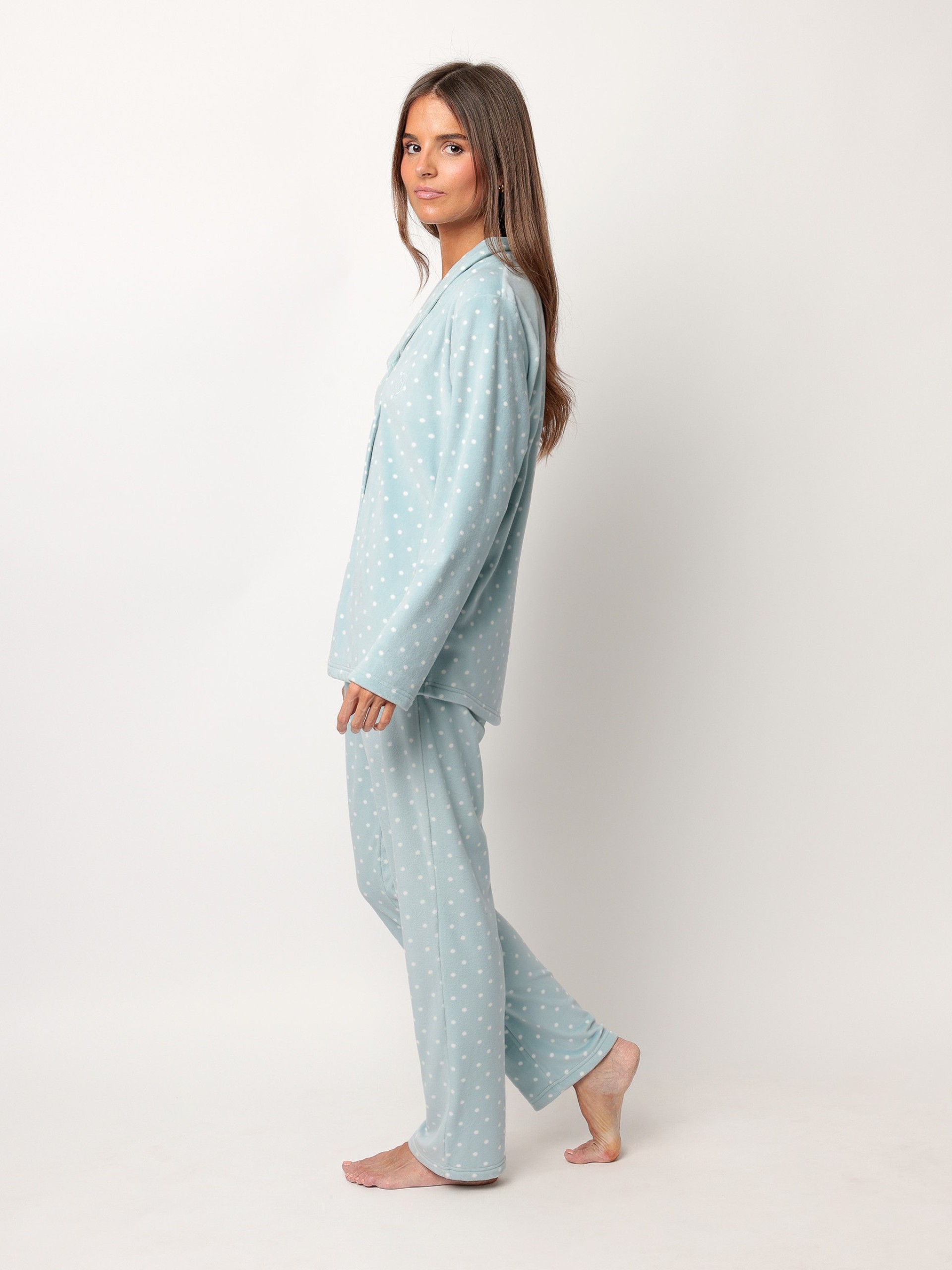 PIJAMA SEÑORA LUNARES ENCAJE G ADMAS 62650