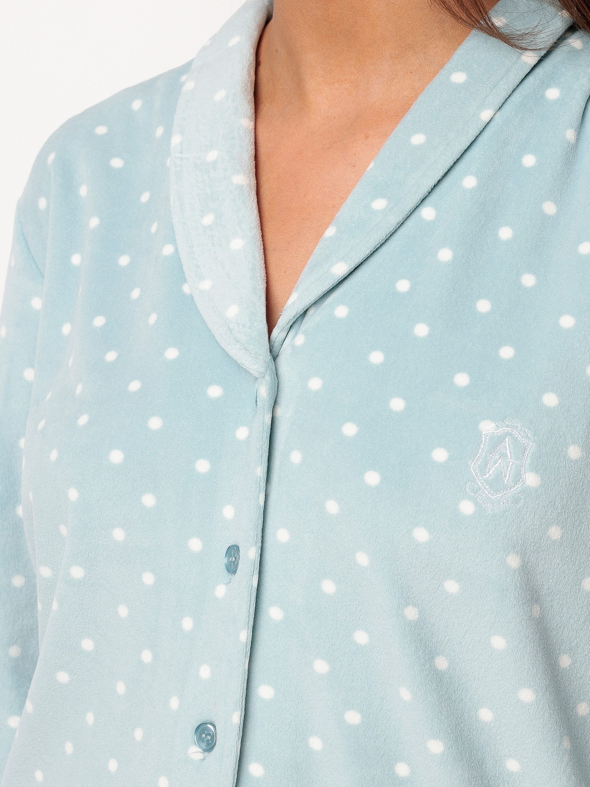 PIJAMA SEÑORA LUNARES ENCAJE G ADMAS 62650